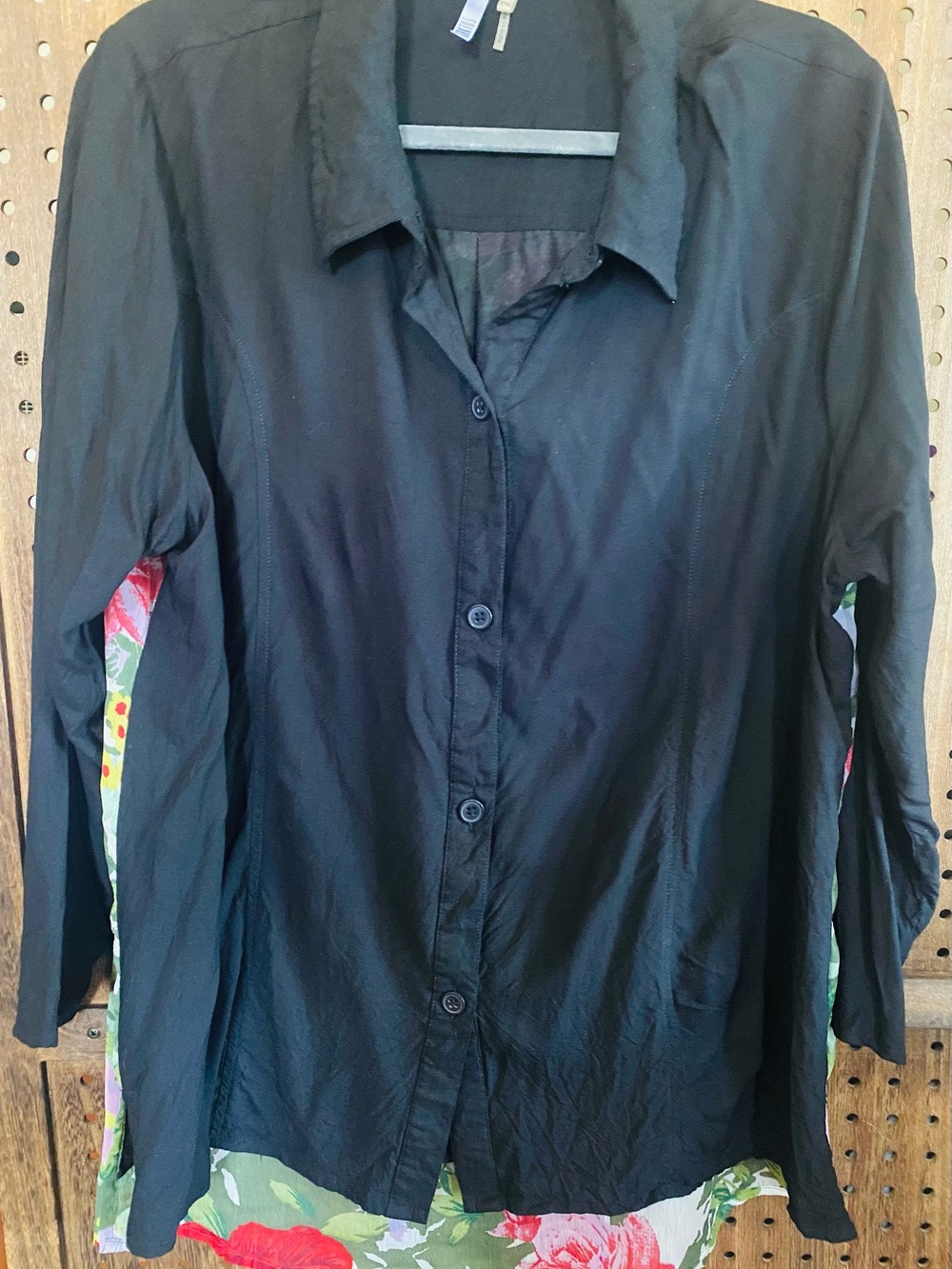 Kaktus Black Button-Up Shirt Size XXl Pre-Owner